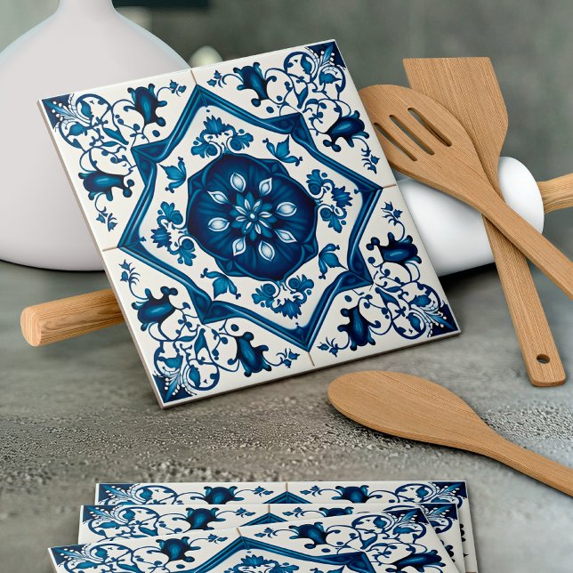 Mediterranean Tiles, Portugal, Azulejo, Majolica Kakelplatta (Skapare uppladdad)