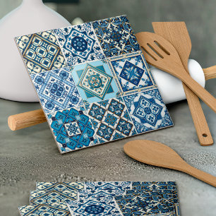 Mediterranean Tiles, Portugal, Azulejo, Majolica Kakelplatta