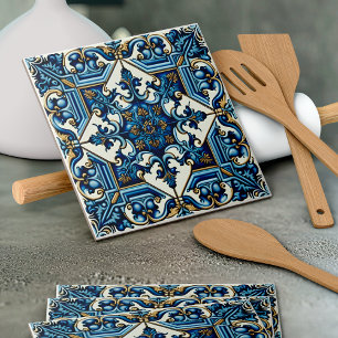 Mediterranean Tiles, Portugal, Azulejo, Majolica Kakelplatta
