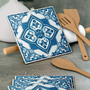 Mediterranean Tiles, Portugal, Azulejo, Majolica Kakelplatta