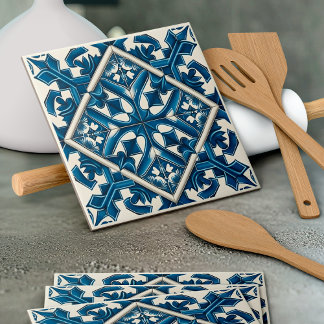 Mediterranean Tiles, Portugal, Azulejo, Majolica Kakelplatta