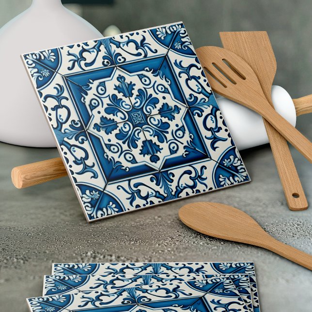 Mediterranean Tiles, Portugal, Azulejo, Majolica Kakelplatta (Skapare uppladdad)