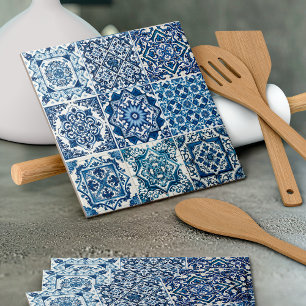 Mediterranean Tiles, Portugal, Azulejo, Majolica Kakelplatta