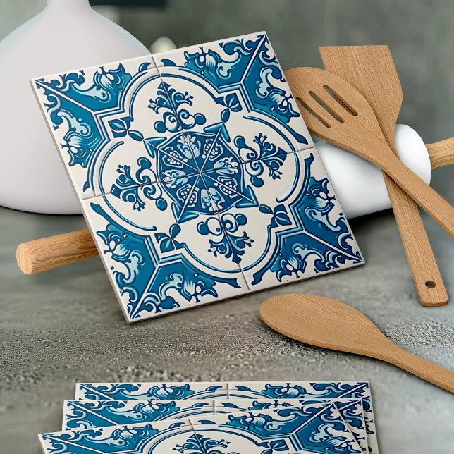 Mediterranean Tiles, Portugal, Azulejo, Majolica Kakelplatta (Skapare uppladdad)