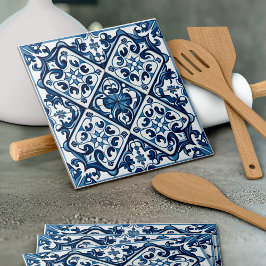 Mediterranean Tiles, Portugal, Azulejo, Majolica Kakelplatta
