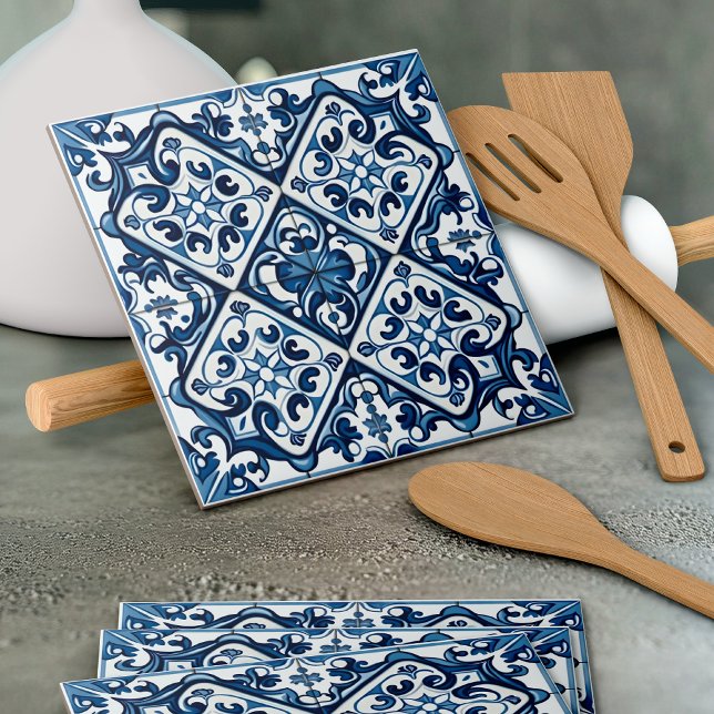 Mediterranean Tiles, Portugal, Azulejo, Majolica Kakelplatta (Skapare uppladdad)