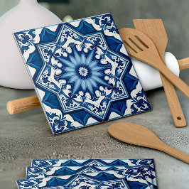 Mediterranean Tiles, Portugal, Azulejo, Majolica Kakelplatta