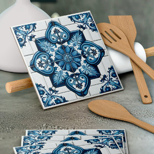 Mediterranean Tiles, Portugal, Azulejo, Majolica Kakelplatta