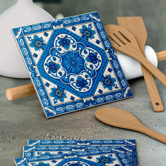 Mediterranean Tiles, Portugal, Azulejo, Majolica Kakelplatta (Skapare uppladdad)