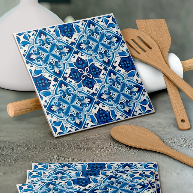 Mediterranean Tiles, Portugal, Azulejo, Majolica Kakelplatta (Skapare uppladdad)