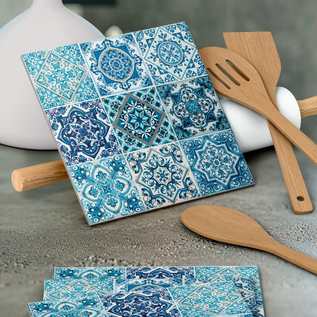 Mediterranean Tiles, Portugal, Azulejo, Majolica Kakelplatta (Skapare uppladdad)
