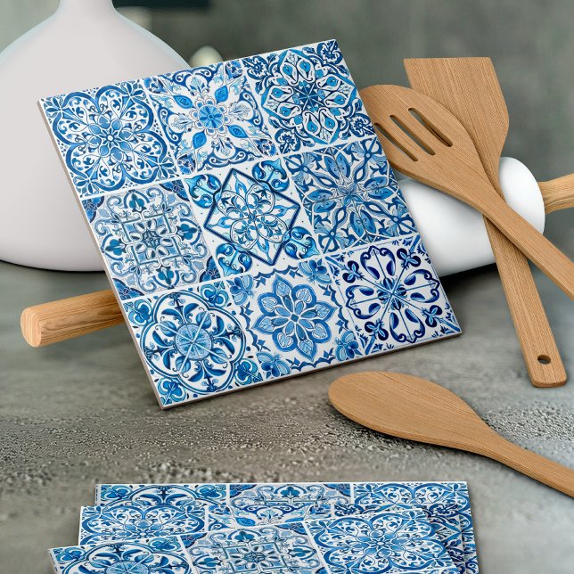 Mediterranean Tiles, Portugal, Azulejo, Majolica Kakelplatta (Skapare uppladdad)