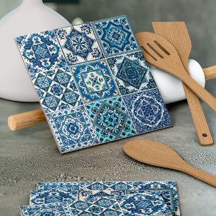 Mediterranean Tiles, Portugal, Azulejo, Majolica Kakelplatta