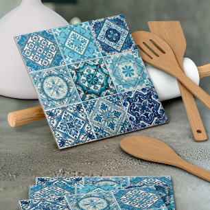 Mediterranean Tiles, Portugal, Azulejo, Majolica Kakelplatta
