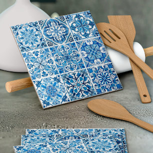 Mediterranean Tiles, Portugal, Azulejo, Majolica Kakelplatta