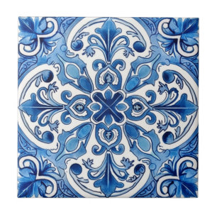 Mediterranean Tiles, Portugal, Azulejo, Majolica Kakelplatta
