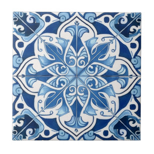 Mediterranean Tiles, Portugal, Azulejo, Majolica Kakelplatta