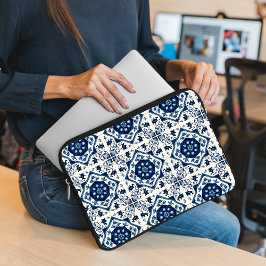 Mediterranean Tiles, Portugal, Azulejo, Majolica Laptop Fodral