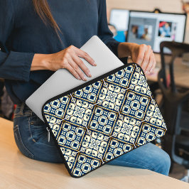 Mediterranean Tiles, Portugal, Azulejo, Majolica Laptop Fodral