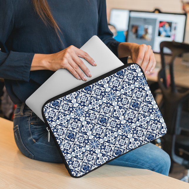 Mediterranean Tiles, Portugal, Azulejo, Majolica Laptop Fodral (Skapare uppladdad)