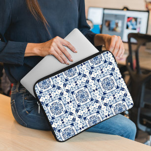 Mediterranean Tiles, Portugal, Azulejo, Majolica Laptop Fodral