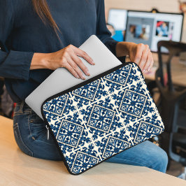 Mediterranean Tiles, Portugal, Azulejo, Majolica Laptop Fodral
