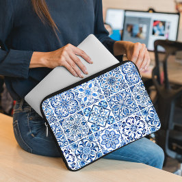 Mediterranean Tiles, Portugal, Azulejo, Majolica Laptop Fodral