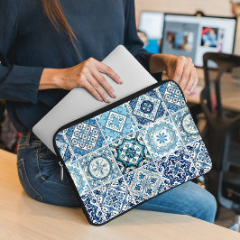 Mediterranean Tiles, Portugal, Azulejo, Majolica Laptop Fodral