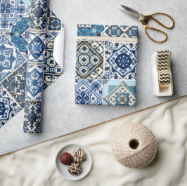 Mediterranean Tiles, Portugal, Azulejo, Majolica Presentpapper