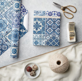 Mediterranean Tiles, Portugal, Azulejo, Majolica Presentpapper