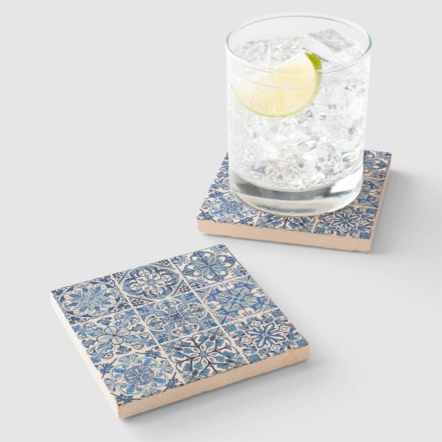 Mediterranean Tiles, Portugal, Azulejo, Majolica Stenunderlägg (Sidan)