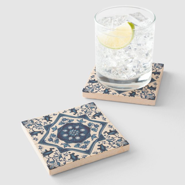 Mediterranean Tiles, Portugal, Azulejo, Majolica Stenunderlägg (Sidan)