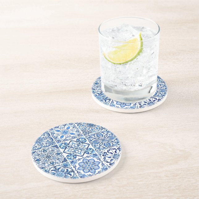 Mediterranean Tiles, Portugal, Azulejo, Majolica Underlägg (Sidan)