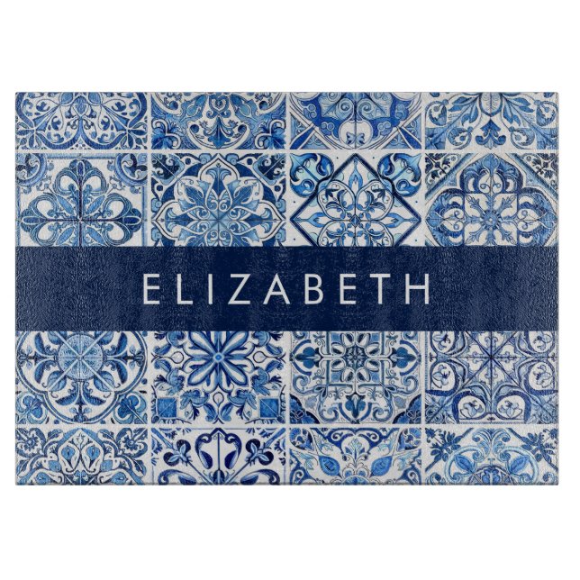 Mediterranean Tiles, Portugese, Azulejo, ditt namn (Framsidan)
