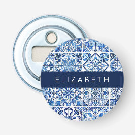 Mediterranean Tiles, Portugese, Azulejo, ditt namn Flasköppnare