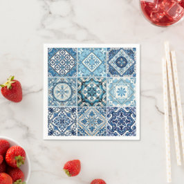 Mediterranean Tiles, portugisiska, Azulejo, Majoli Pappersservett