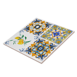 Mediterranean tiles,Sicilian tiles ,majolica Kakelplatta