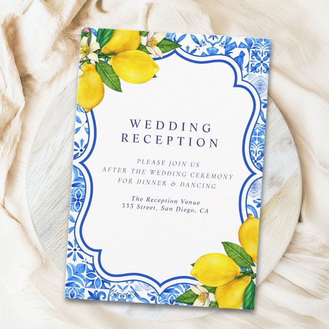 Mediterranean Tiles -Summer Wedding with Lemons Tilläggskort (Skapare uppladdad)