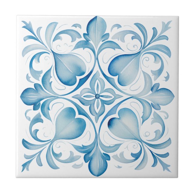 Mediterranean Tuscany Blue Kakelplatta (Framsidan)