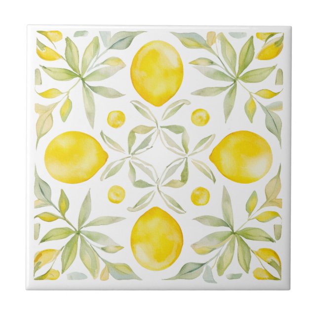 Mediterranean Tuscany Lemons Kakelplatta (Framsidan)