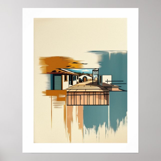 Mediterranean Villa Vintage Poster (Framsidan)