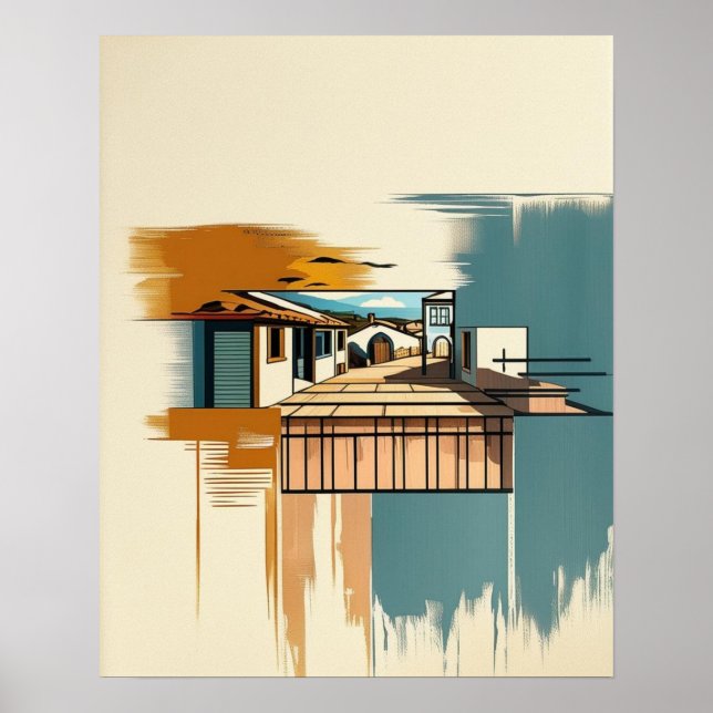 Mediterranean Villa Vintage Poster (Framsidan)