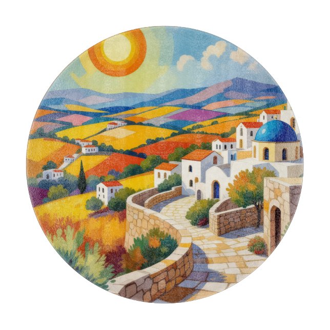 Mediterranean Village Painting (Framsidan)