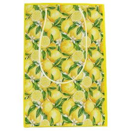 Mediterranean Zest: Watercolor Lemon & Blossom