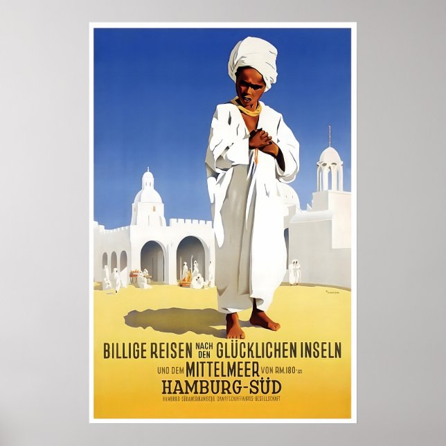 Mediterransk reseposter Mellanöstern konst Poster (Framsidan)