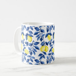 Mediterrenean Citrus Lemon pattern Kaffemugg