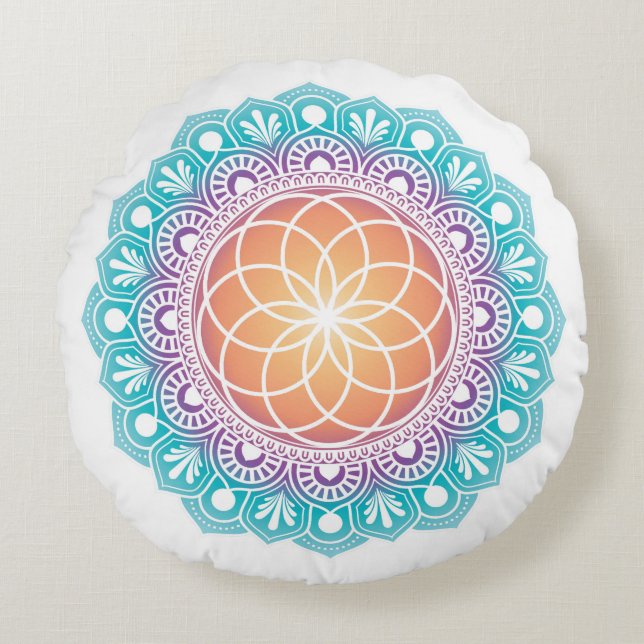 Meditets kudde Mandala Seed of life (Framsidan)