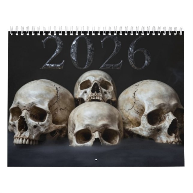 Medium 2026 Skull Art Calendar Kalender (Omslag)