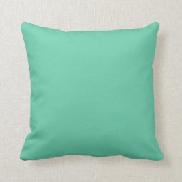 Medium Aquamarine i fast Färg Kudde