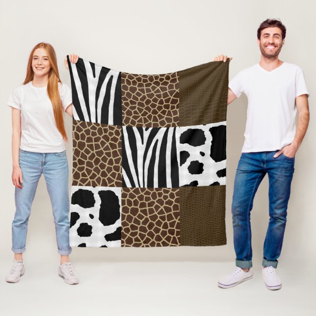 Medium Blanket för djurutskrift Fleecefilt (På plats)
